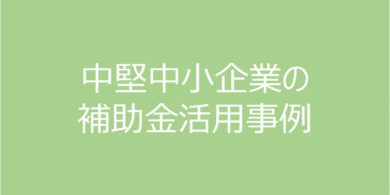 中堅中小企業の補助金活用事例